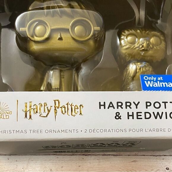 2022 Funko Pop! Hallmark Ornaments Harry Potter & Hedwig Set of 2 Gold Chase New - Picture 5 of 8